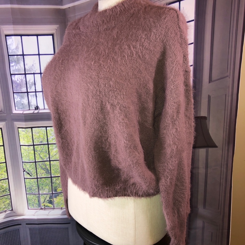 Sun Moon XS NWT rose taupe cropped mock neck sweater Sun+Moon macy’s